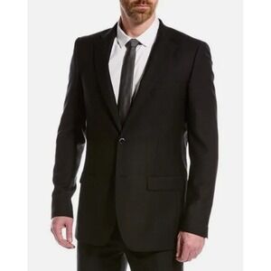 Zanetti Porto Black Slim Fit Wool Blazer 40R NEW‎